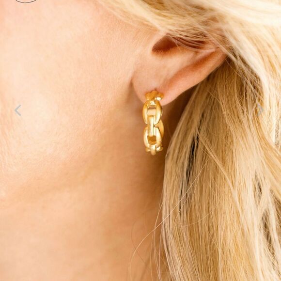 Mini Gold Hoop Earrings SUSAN SHAW - Picture 3 of 6